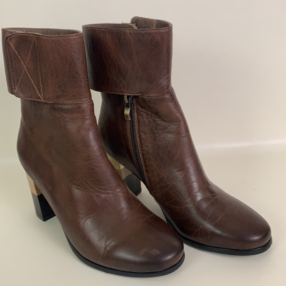 Antelope 656 Stripe Block Heel Brown Boot - image 3